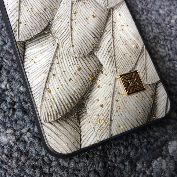 iPhone XS Max Case Grey Feather Print Cover NEW - Picture 8 of 11